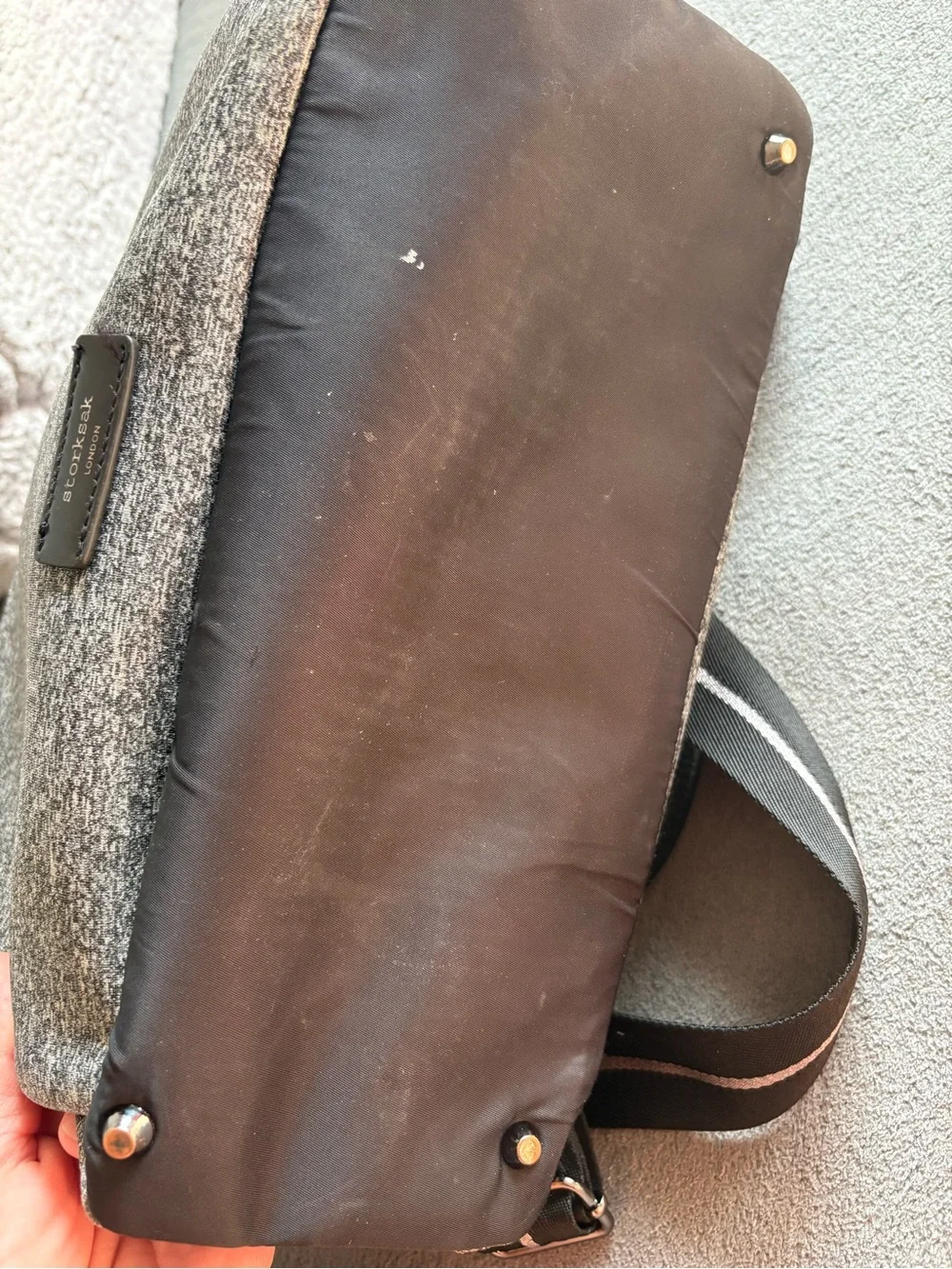 Storksak Gray baby bag